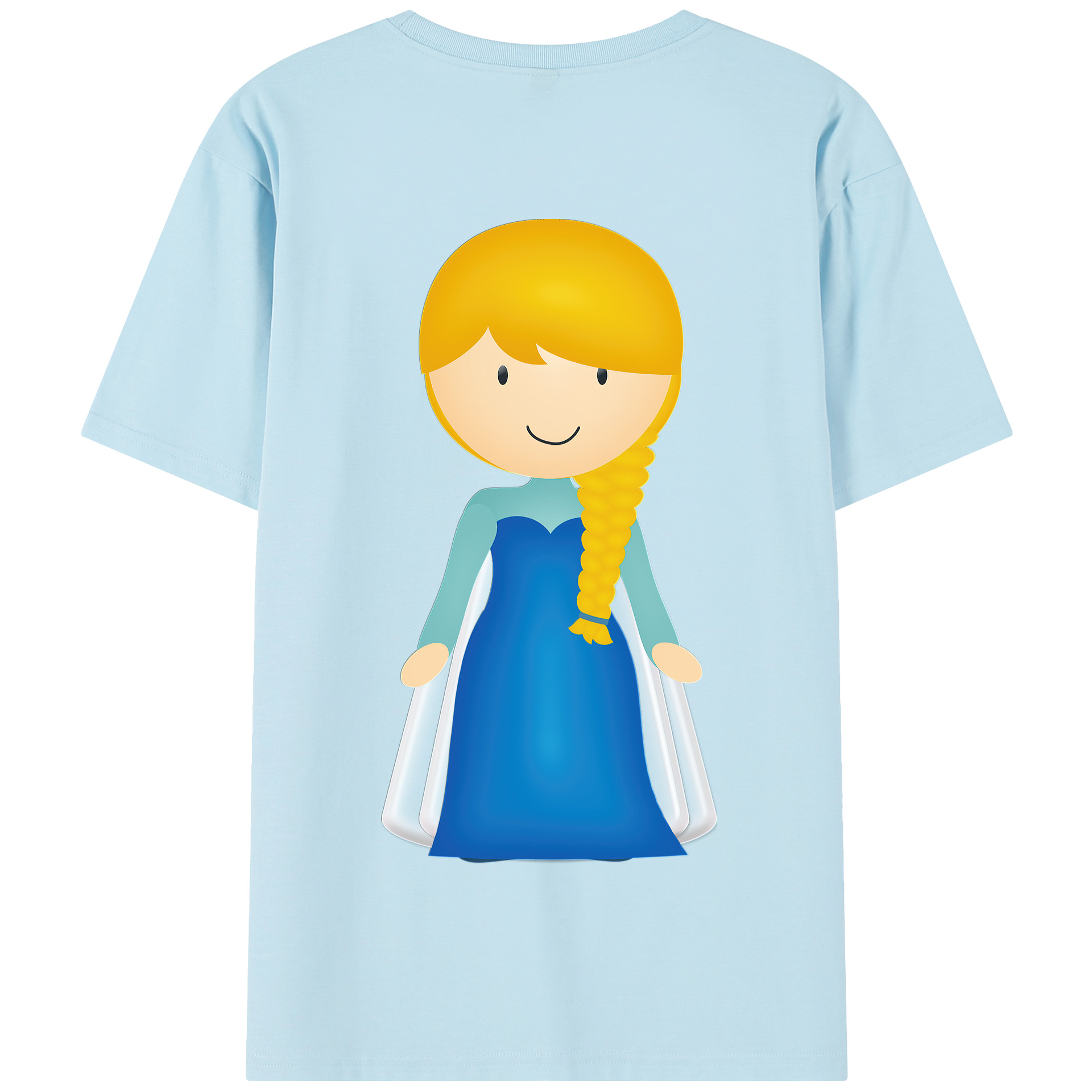 （画像用） アナと雪の女王 アンナ エルサ Frozen Anna Elsa 綿100％半袖Tシャツ（背面プリント）